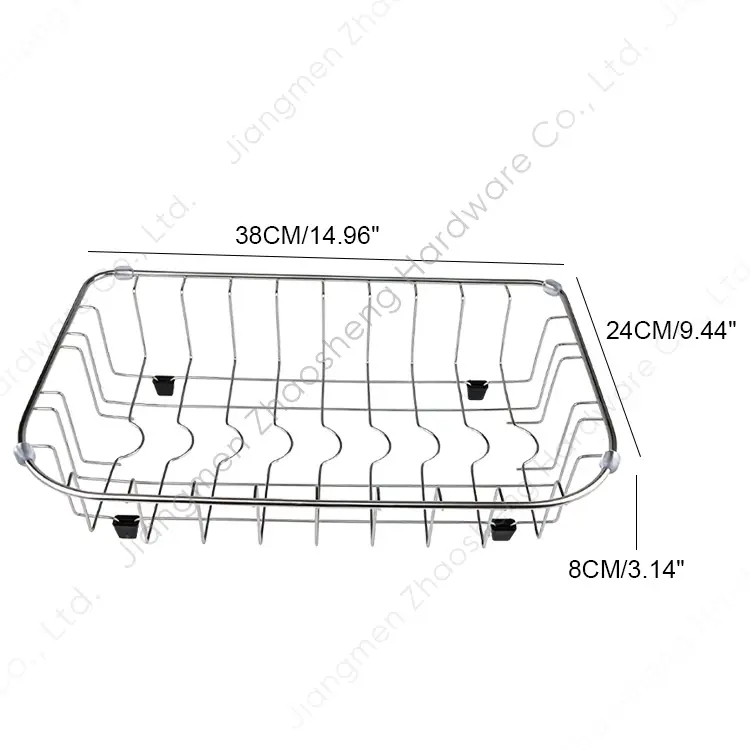 Zhaosheng Hardware - Estante de drenaje de acero inoxidable para fregadero de cocina, cesta de secado para fregaderos de cocina