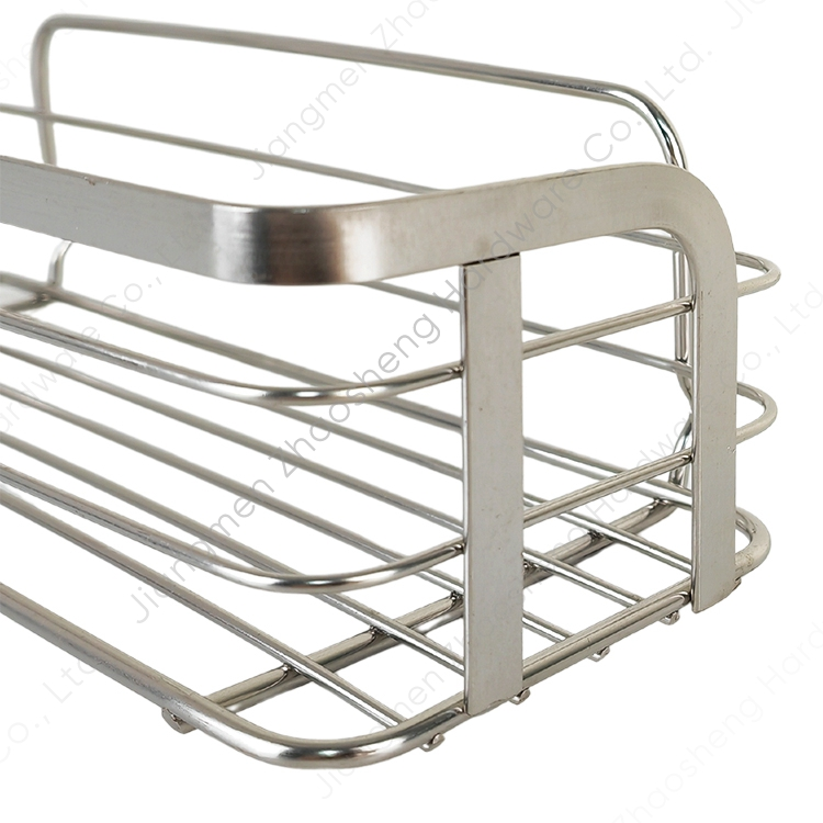 Zhaosheng - Cesta de almacenamiento colgante de acero inoxidable para baño, estante esquinero, paquete de 2, carrito de ducha adhesivo