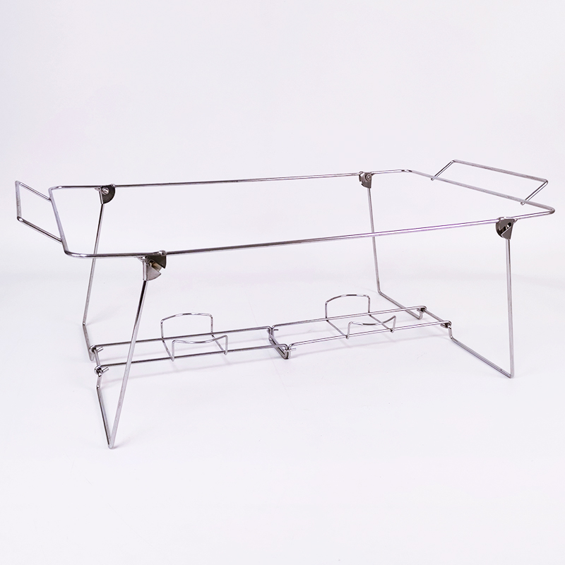 Zhaosheng Hardware - Estante para platos de frotamiento de alambre de tamaño completo, estante de alambre desechable cromado para buffet, soporte plegable para frotar