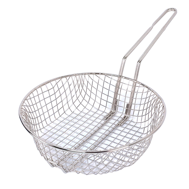 Zhaosheng Hardware - Cesta para freír de malla gruesa de 10.0 in, colador de cocina, cesta culinaria