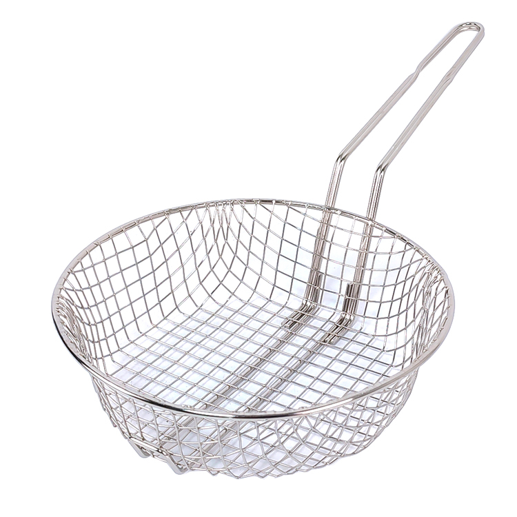 Zhaosheng Hardware - Cesta para freír de malla gruesa de 10.0 in, colador de cocina, cesta culinaria