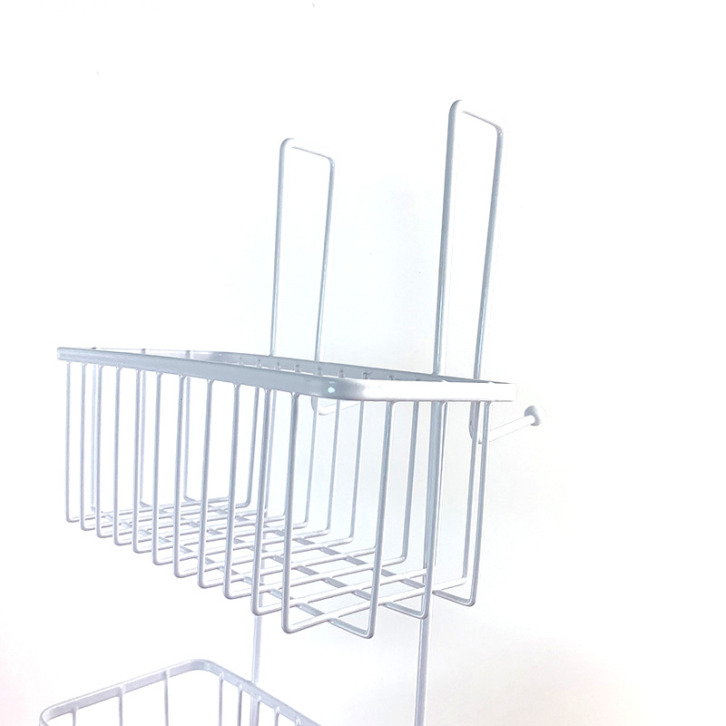 Zhaosheng - Organizador de baño Cesta de Metal Carrito de Ducha Colgante Blanco sobre la Puerta Estante de Ducha