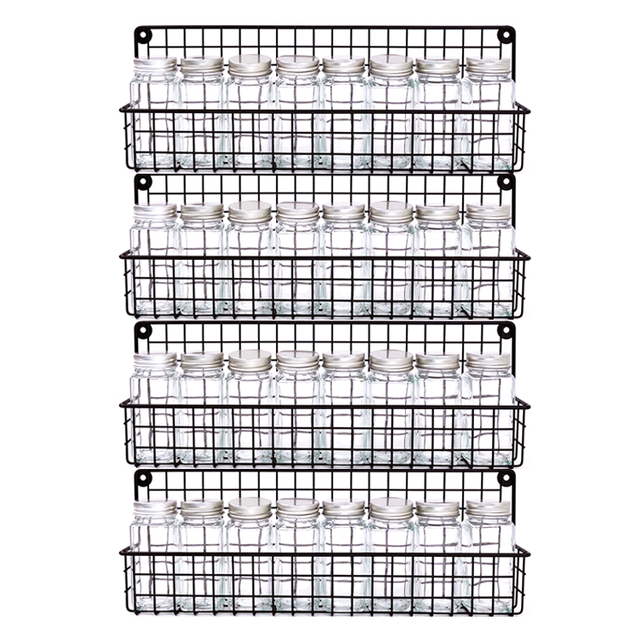 Zhaosheng Hardware - Soporte de almacenamiento para tarros de especias, organizador de condimentos, montaje en pared, especias colgantes