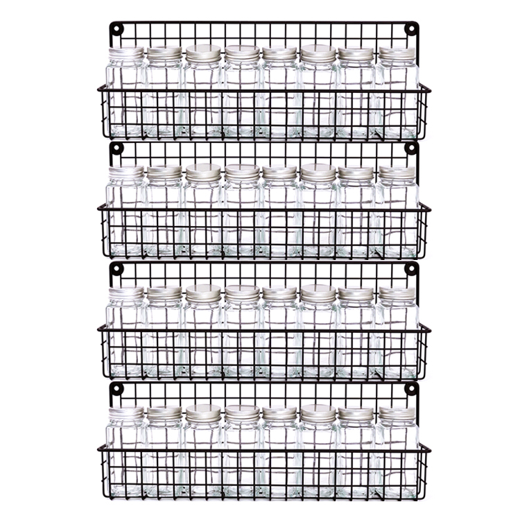 Zhaosheng Hardware - Soporte de almacenamiento para tarros de especias, organizador de condimentos, montaje en pared, especias colgantes