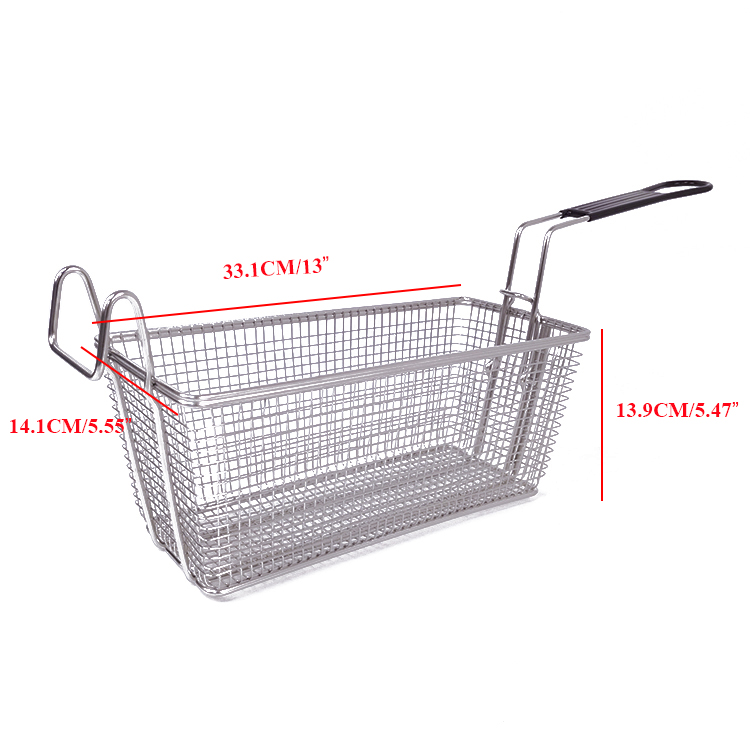 Zhaosheng Hardware - Cesta para freír de acero inoxidable de 9 galones con mango plegable