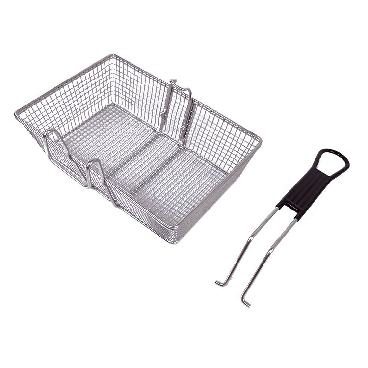 Zhaosheng Hardware- Cesta para freidora de 2,5 galones con mango extraíble recubierto de negro