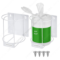 Zhaosheng Hardware - Soporte para recipiente de toallita de alambre, soporte de montaje en pared, dispensador de recipiente, estante organizador