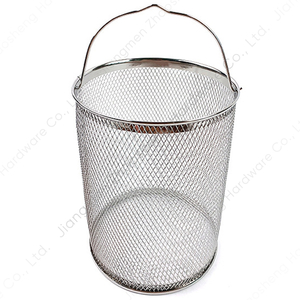 Zhaosheng Hardware - Cesta para freidora de estufa, malla de alambre de acero inoxidable, cesta redonda para vaporizador
