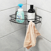 Zhaosheng - Estante de baño montado en la pared, organizador de almacenamiento de cocina, estante adhesivo para ducha de esquina, estante de baño