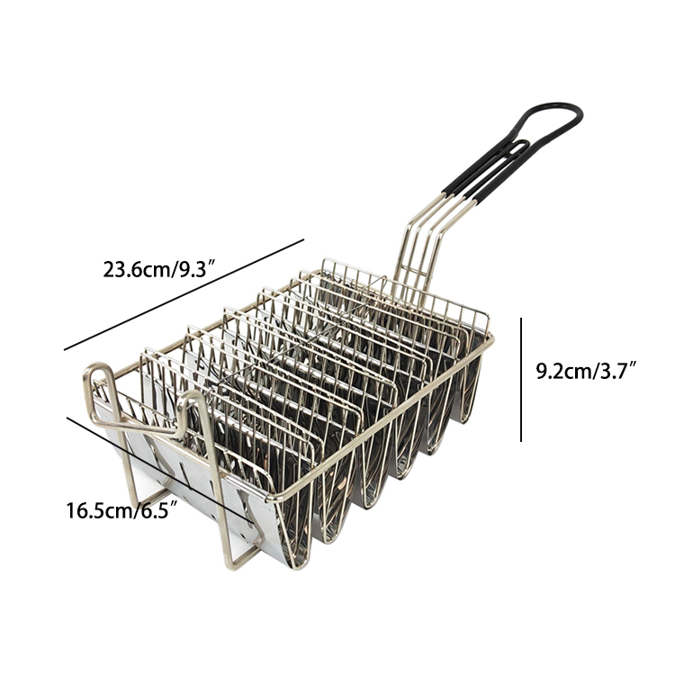 Zhaosheng Hardware - Cesta para freír con cáscara de taco de 6 moldes