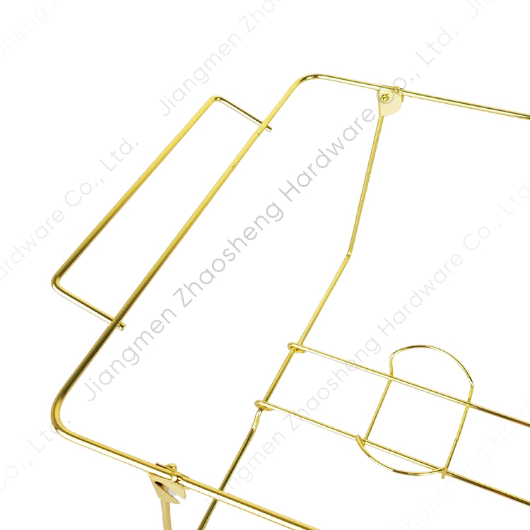Zhaosheng Hardware - Estante plegable desechable para platos de frotamiento, chapado en oro, para buffet, tamaño completo, soporte para calentador