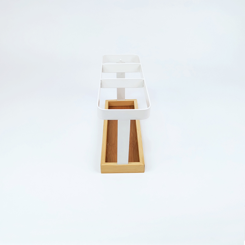 Zhaosheng - Estante de baño Blanco Organizador Estantes de Almacenamiento de Acero Soporte de secador de Pelo de bambú