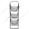 Zhaosheng Hardware - Cesta de alambre de 3 niveles para frutas y verduras, estante de almacenamiento de cocina de múltiples capas de metal
