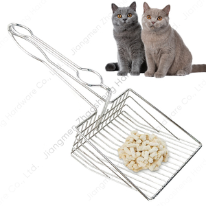 Zhaosheng Hardware - Herramienta de limpieza para excrementos, caja de arena grande de metal para excrementos, pala, recogedor de arena para gatos
