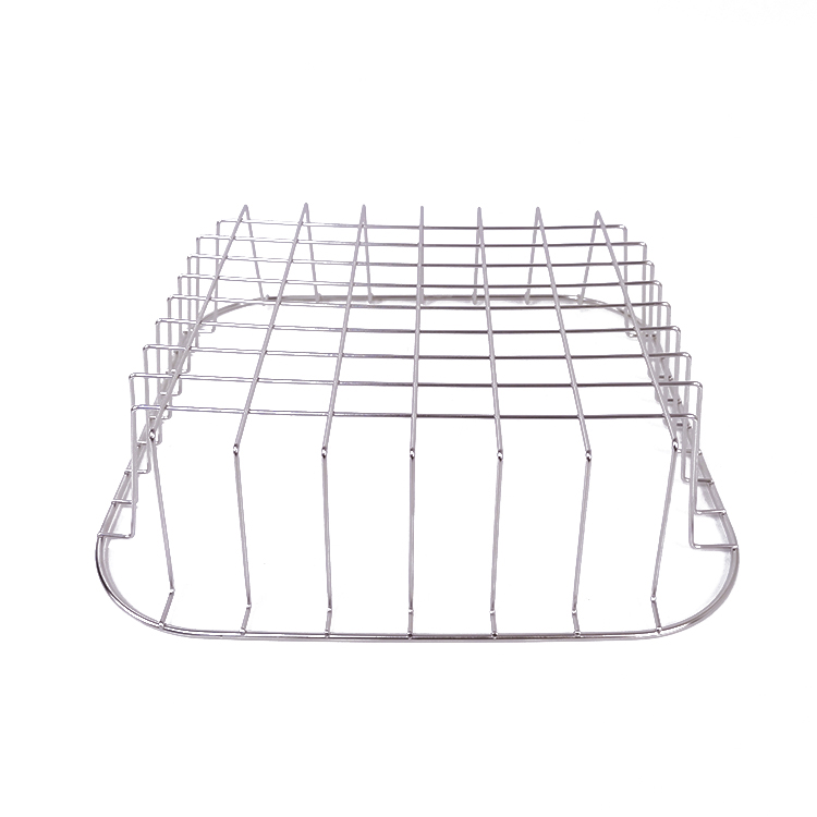 Zhaosheng Hardware - Cesta de enjuague para fregadero de cocina cuadrada, cesta de alambre de acero inoxidable para secado