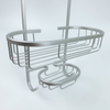Zhaosheng - Organizador de ducha de aluminio inoxidable, estante de almacenamiento para baño colgante, estante de ducha con 2 ganchos