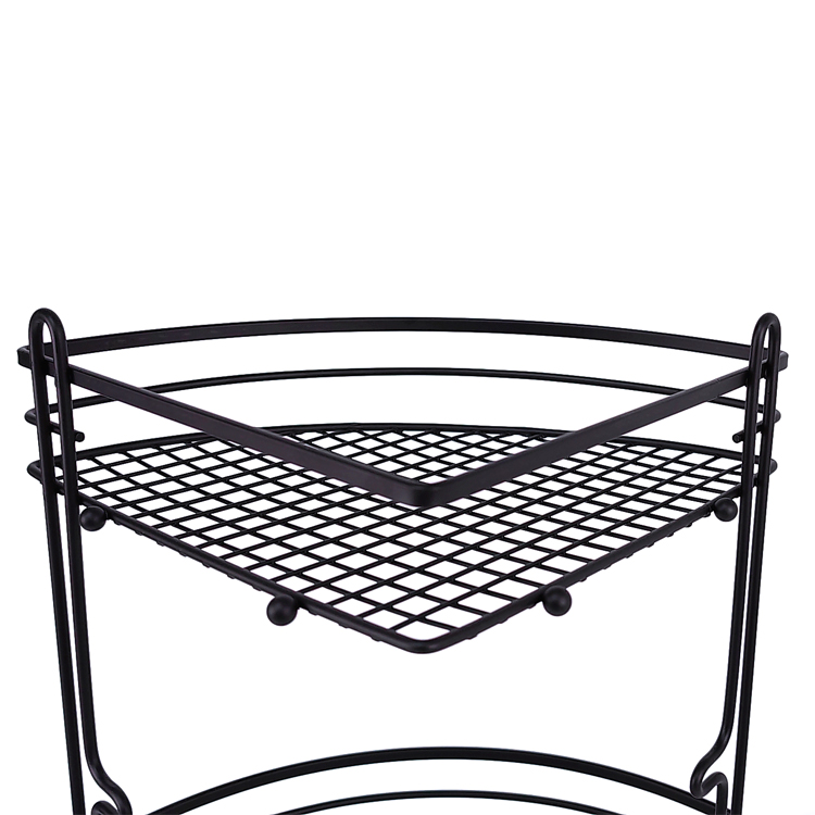 Zhaosheng - Estante de baño Organizador Estante de Almacenamiento Esquina Negra Caddy de Ducha Montaje en Pared Estante de Esquina de baño de Cocina