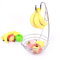 Zhaosheng Hardware - Cesta de frutas de metal de alambre con colgador de plátanos