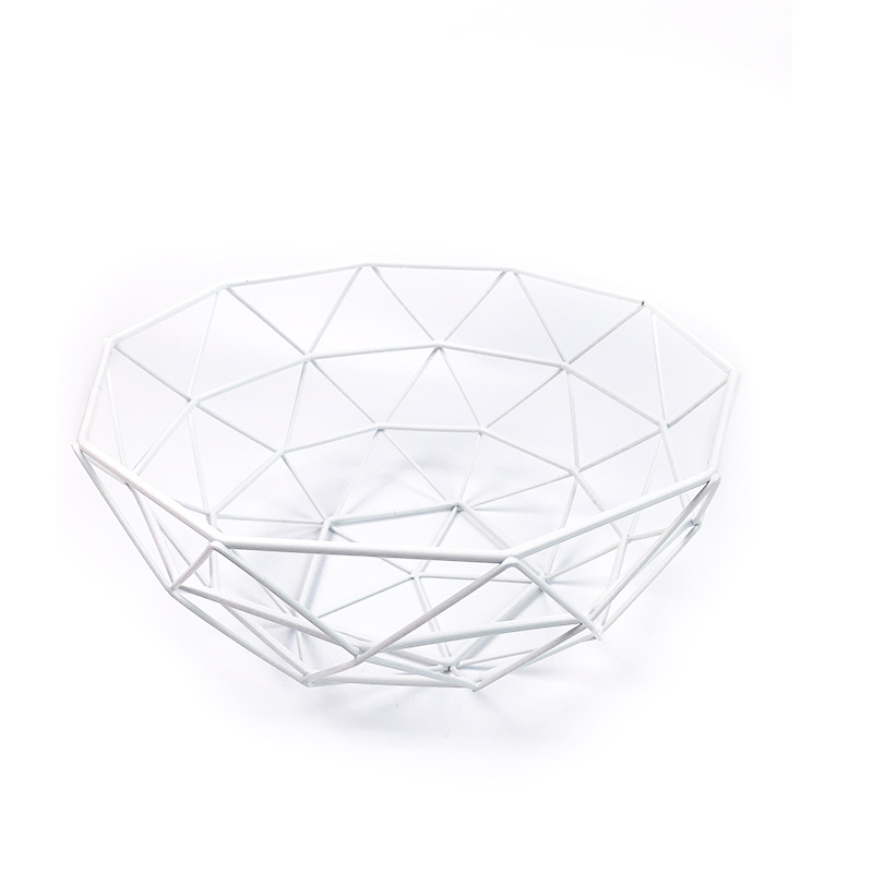 Zhaosheng Hardware - Cesta de Frutas Redonda Grande para encimera, refrigerios, Soporte para Alimentos, Cesta de Alambre de Metal