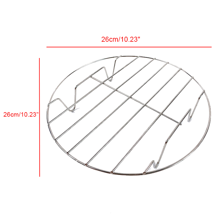 Zhaosheng Hardware - Rejilla Redonda para Enfriar para Hornear, freidora de Aire, Rejilla para cocinar, Rejilla para Olla de Vapor, Rejilla para Vapor de Acero Inoxidable