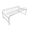 Zhaosheng Hardware - Estante para platos de aluminio, estante para secar platos de cocina de 2 niveles
