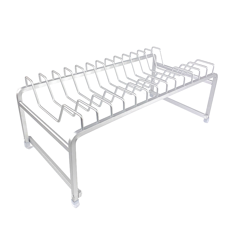 Zhaosheng Hardware - Estante para platos de aluminio, estante para secar platos de cocina de 2 niveles
