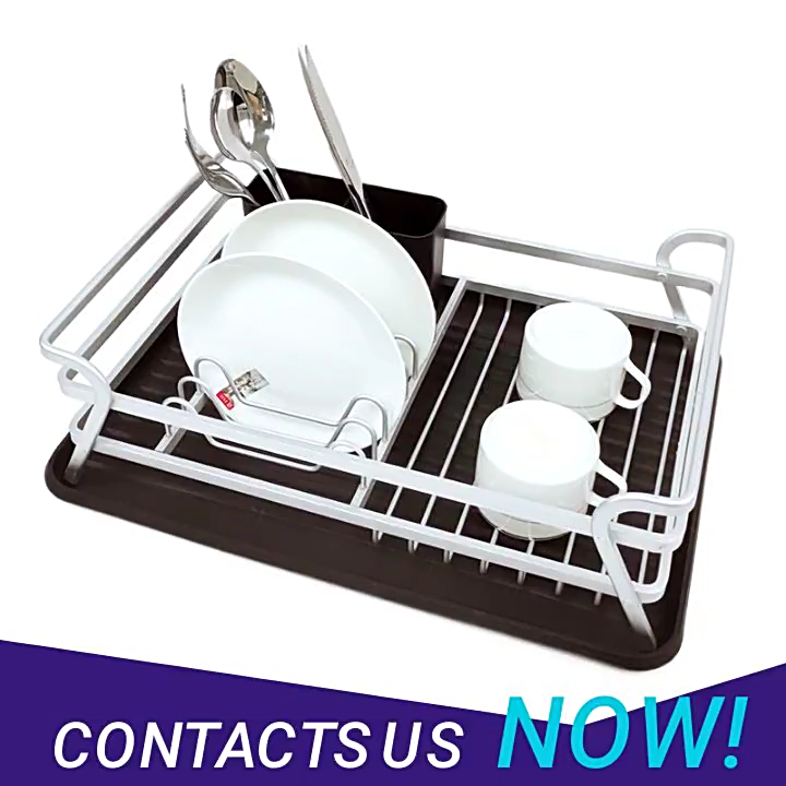 Zhaosheng Hardware - Rejilla para secar platos de aluminio, organizador de cocina, escurridor para platos