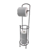 Zhaosheng - Soporte para papel higiénico, estante de metal, soporte para rollo de papel higiénico, dispensador de papel higiénico