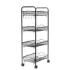 Zhaosheng Hardware - Organizador de carro utilitario de malla de almacenamiento para el hogar Estante de almacenamiento de cocina de 3 niveles