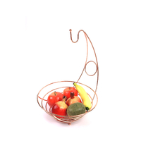 Zhaosheng Hardware - Organizador de plátanos de frutas para el hogar, cesta moderna de almacenamiento de aperitivos con colgador de plátanos