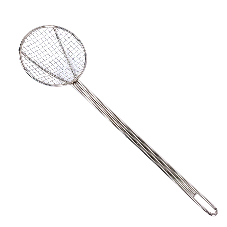 Zhaosheng Hardware - Skimmer o colador de acero inoxidable para freidora, cucharón, malla de alambre, redondo
