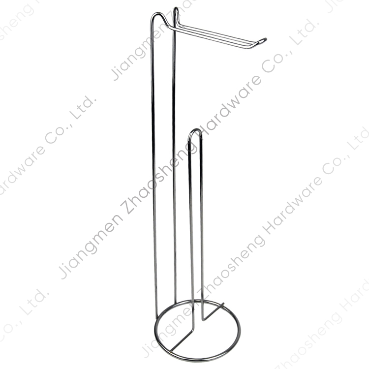 Zhaosheng Hardware - Portarrollos de papel higiénico independiente, dispensador de papel higiénico, alambre de metal, niquelado negro