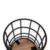 Zhaosheng Hardware-Soporte para lápices de alambre de metal, contenedor de escritorio para oficina, organizador de escritorio, portalápices de metal de bambú de madera