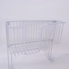 Zhaosheng Hardware - Estante de almacenamiento para soporte de hierro montado en la pared, soporte para tabla de planchar colgante con cesta de almacenamiento grande