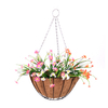 Zhaosheng Hardware - Cestas colgantes de flores de 14 pulgadas, colgador de macetas, decoración de jardín, maceteros colgantes de alambre con revestimiento de coco
