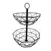 Zhaosheng Hardware - Cesta de almacenamiento de alambre desmontable para frutas, soporte para cesta de frutas de metal de 2 niveles