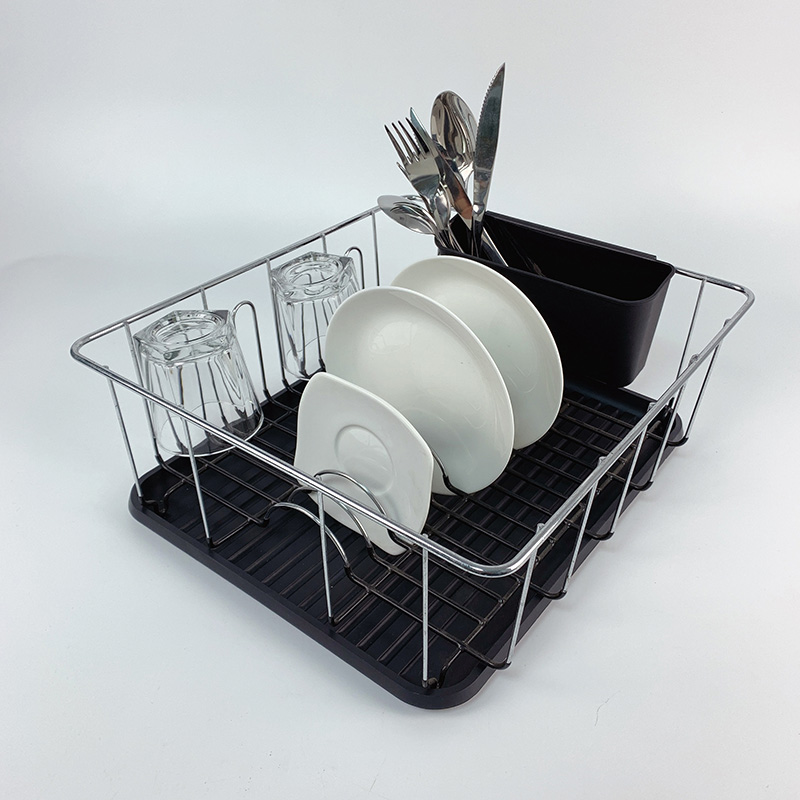 Zhaosheng Hardware - Rejilla para secar platos de gran capacidad con soporte para utensilios