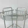 Zhaosheng - Almacenamiento de baño Cesta de esquina de 2 niveles Cesta de ducha de aluminio Cesta de ducha de esquina