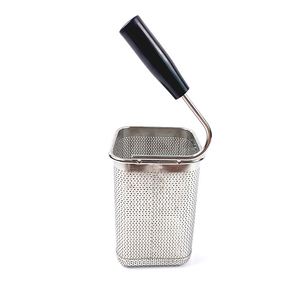 Zhaosheng Hardware - Cesta para cocina de pasta con colador profundo de malla de acero inoxidable con asa