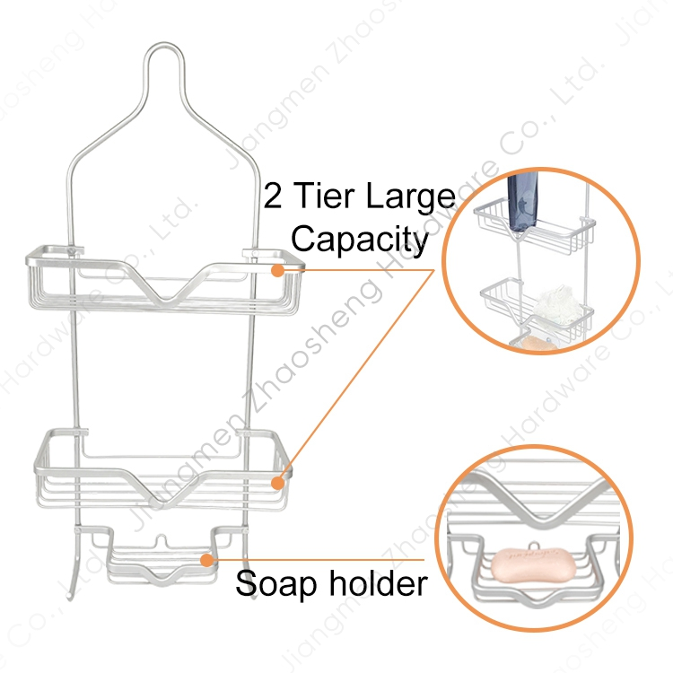 Zhaosheng Hardware - Organizador de almacenamiento de baño con carrito de ducha de aluminio