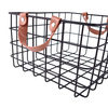 Zhaosheng Hardware - Cesta de alambre de metal para cocina, baño, organizador, cestas decorativas para almacenamiento con mango de cuero