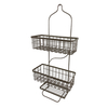 Zhaosheng - Estante de almacenamiento para baño, estante de ducha de metal, carrito de ducha colgante