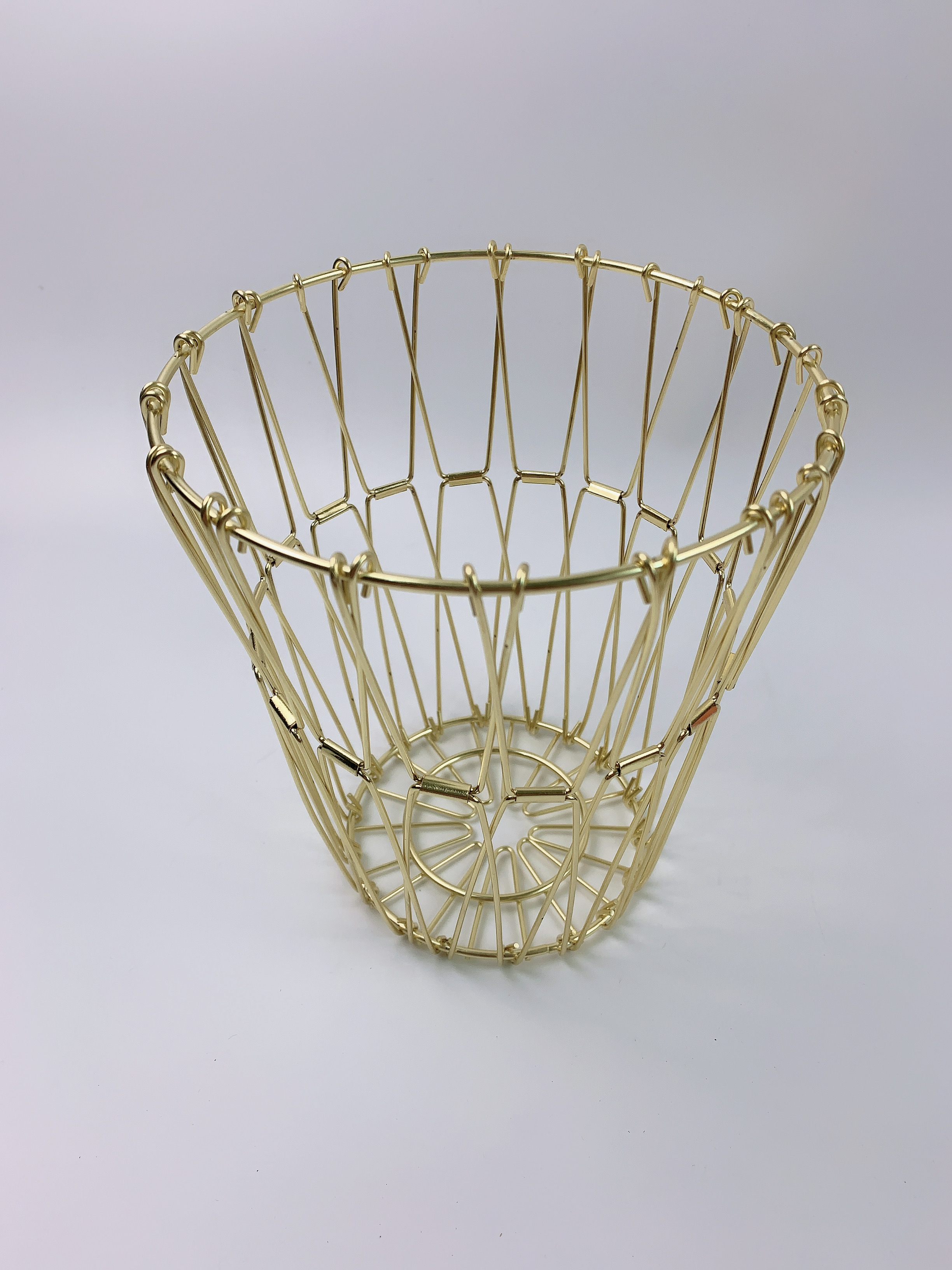 Zhaosheng Hardware - Cesta de frutas plegable, cesta de almacenamiento de alambre de metal para almacenamiento y decoración de la cocina del hogar