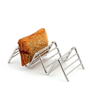 Zhaosheng Hardware - Bandeja para servir tacos de alambre de metal, soporte para tacos, soportes apilables para tacos de acero inoxidable