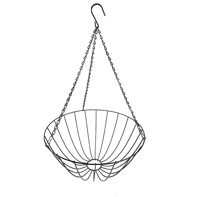 Zhaosheng Hardware - Cesta de almacenamiento de plantas de acero y metal para granja, cesta de urna de alambre tejido rústico con asa