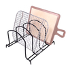 Zhaosheng Hardware - Organizador de cocina, estante para galletas, bandeja y tapa de olla, organizador para tabla de cortar, soporte para cacerola