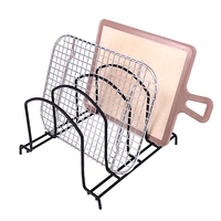 Zhaosheng Hardware - Organizador de cocina, estante para galletas, bandeja y tapa de olla, organizador para tabla de cortar, soporte para cacerola
