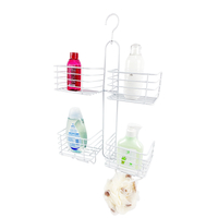Zhaosheng - Estante de baño Blanco Organizador Champú Jabón Soporte Metal Alambre Ducha Caddy