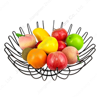 Zhaosheng Hardware - Bandeja de almacenamiento de alambre de metal para alimentos, aperitivos, cocina, verduras, frutas, cesta de alambre, estante para frutas