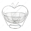 Zhaosheng Hardware - Decoración Metal Plata Frutero Almacenamiento Hierro Alambre Cocina Fruta Cesta con Soporte